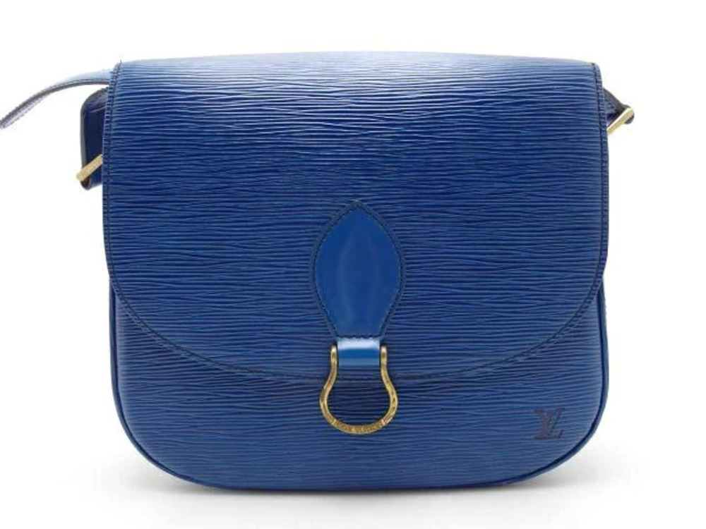 LOUIS VUITTON Saint Cloud Shoulder Bag Epi Leather Toledo Blue